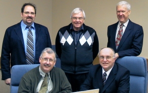 (back l-r) Rev. Arron Gust, Rev. Robert Krestick, Howard Famme. (front) Rev. Nolan Astley (chairman) and Rev. Colin Liske (secretary).